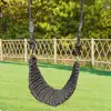 Child Outdoor/indoor Garden Swings For Kids Hand-kitting Swings Seat With Adjustable Ropes Toys Hammock Chair Baby Gifts 2