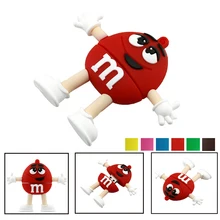 Прекрасный USB 2,0 мультфильм шоколад M&M радужные бобы конфеты USB флэш-накопитель 4 ГБ 8 г 16 ГБ 32 ГБ 64 Гб Флешка флэш-карта памяти подарки