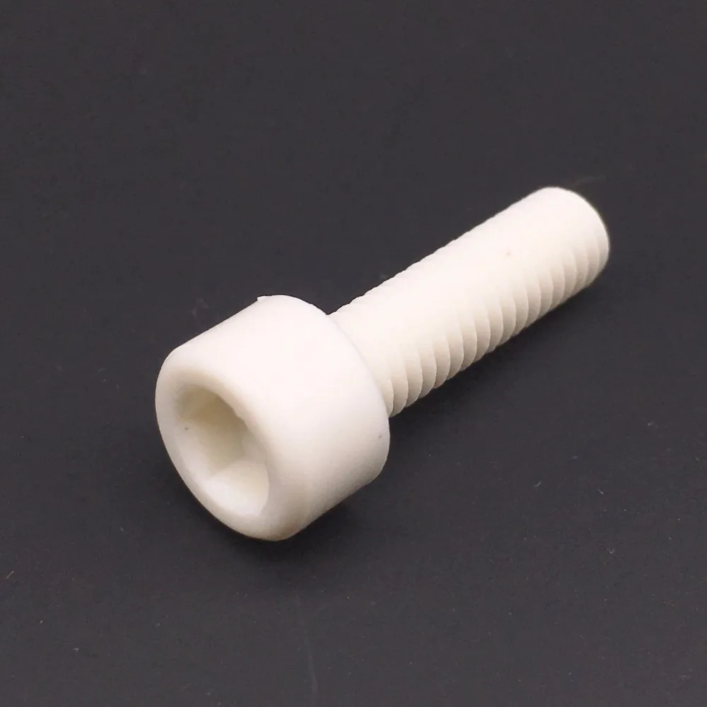 

Wkooa M6 Cap Screws Hex Socket Head PP Plastic Screw White