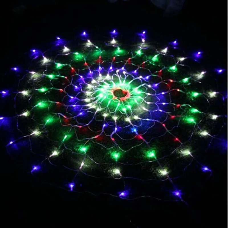 

1.5m 144 SMD Peacock Opening Cobwebs Net LED Light Christmas Wedding Party New year Decorations Curtain Background Light