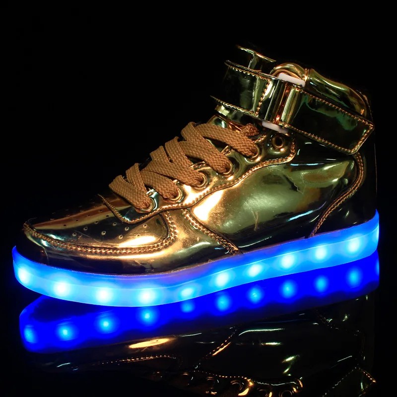 Kid Child LED Light Up Casual Shoes Boys Girls Luminous Laces USB Sport Sneakers