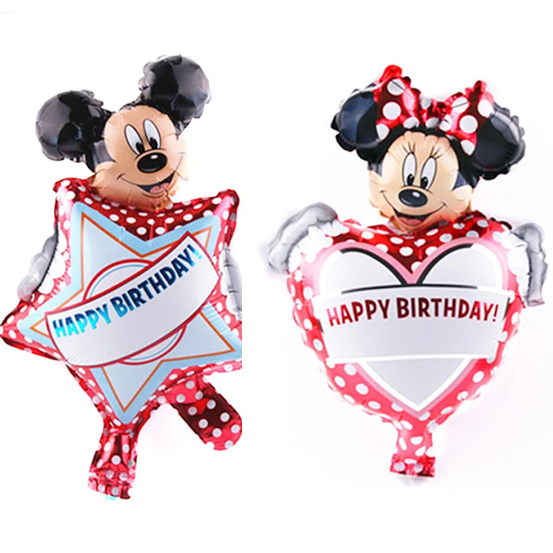 С Микки Маусом Мышь тема праздничные украшения из шаров воздушные шары вращаться воздушный шар Дети День рождения расходные материалы