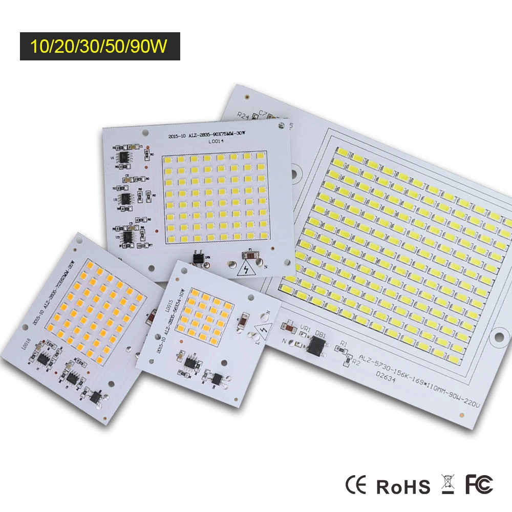 AC 220V LED Chips 10W 20W 30W 50W 90W LED Chips for Reject Light for