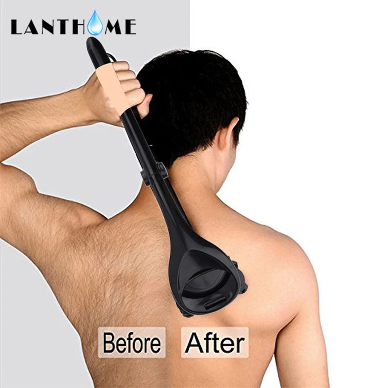 

Men Back Shaver 2.0 Back Hair Shaver Two Head Blade Foldable Trimmer Body Leg Safety Razor Long Handle Hair Removal Razors
