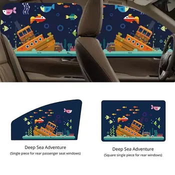 

Vehemo Sea for Visor Car Curtain Magnetic Sunscreen Anti-UV Windshield Heat Proof Auto Cover