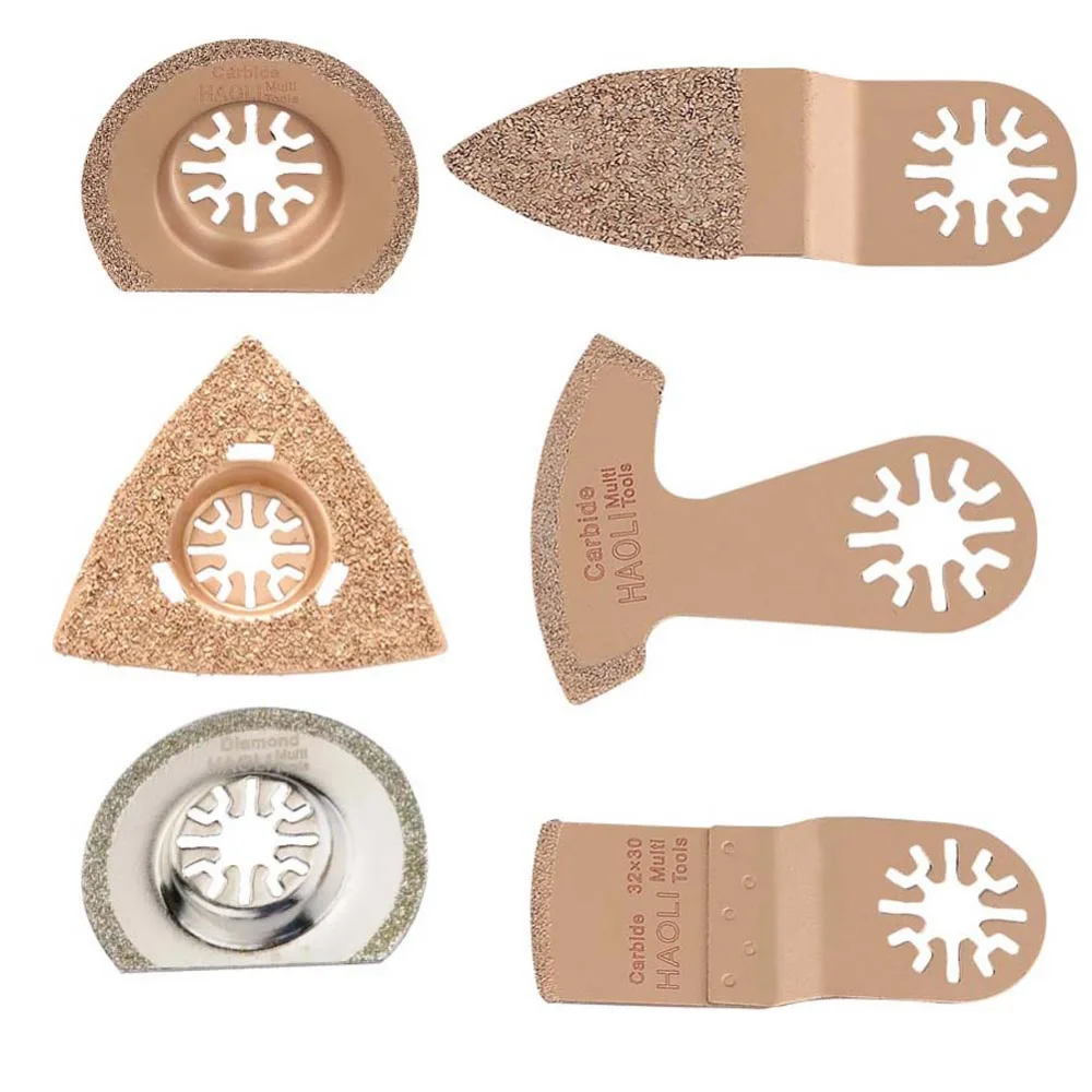 6pcs carbide and diamond oscillating multi font b tool b font saw blade accessories for renovator