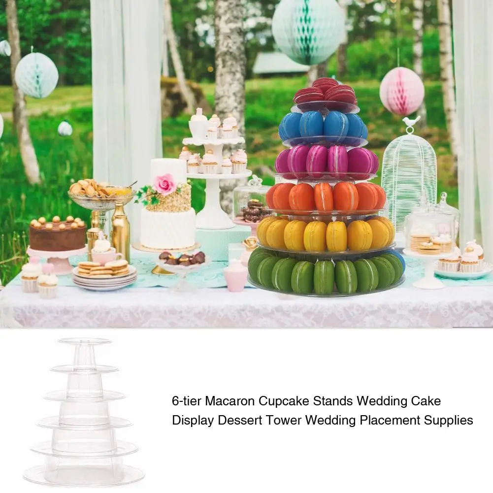 6-Макаруны подставки для кексов свадьба; для торта десерт башня свадебные принадлежности