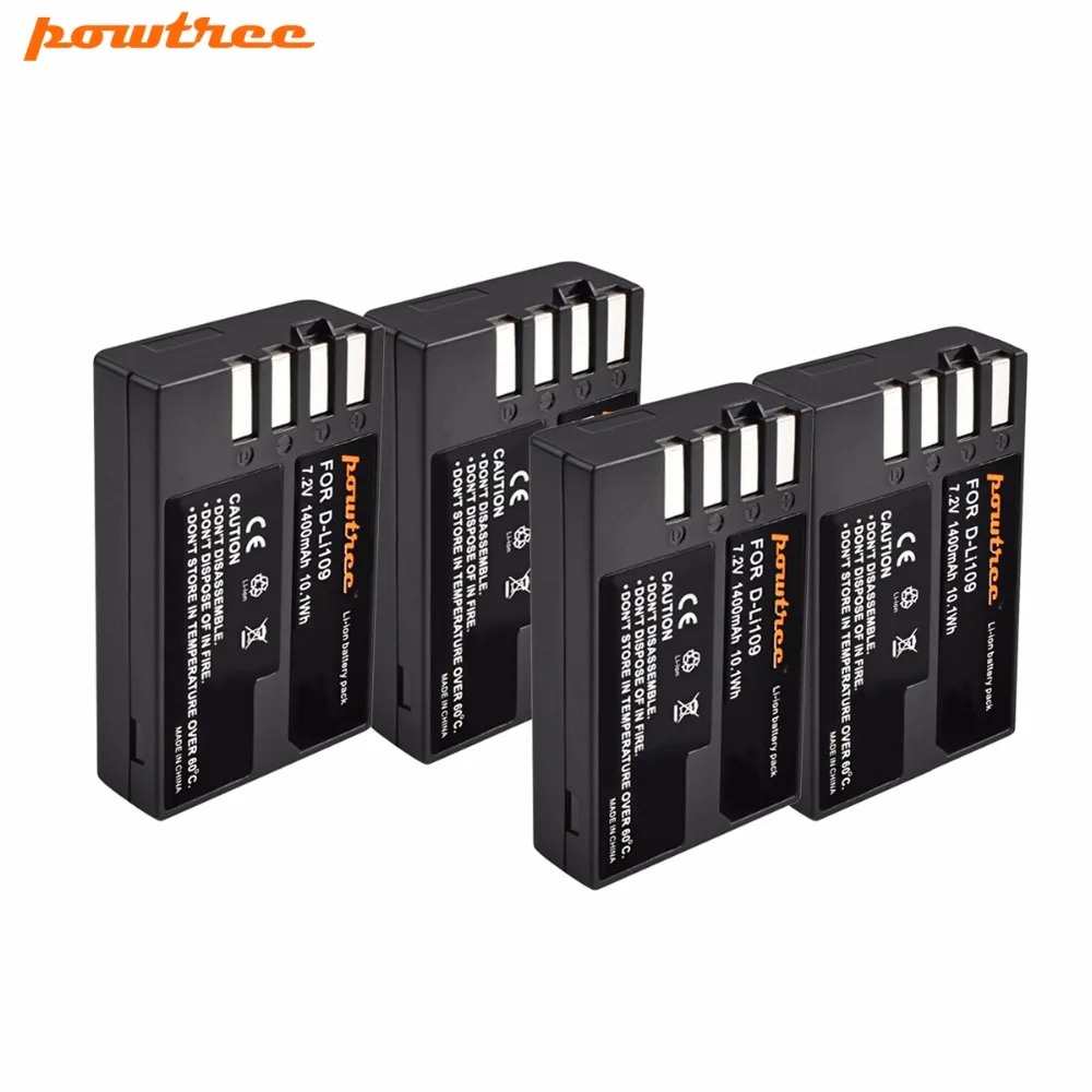 

4Pack DLI109 D-LI109 LI109 Battery For PENTAX K-R K-2 KR K2 KR K30 K50 K-30 K-50 K500 K-500 L15 Digital Cameras L15