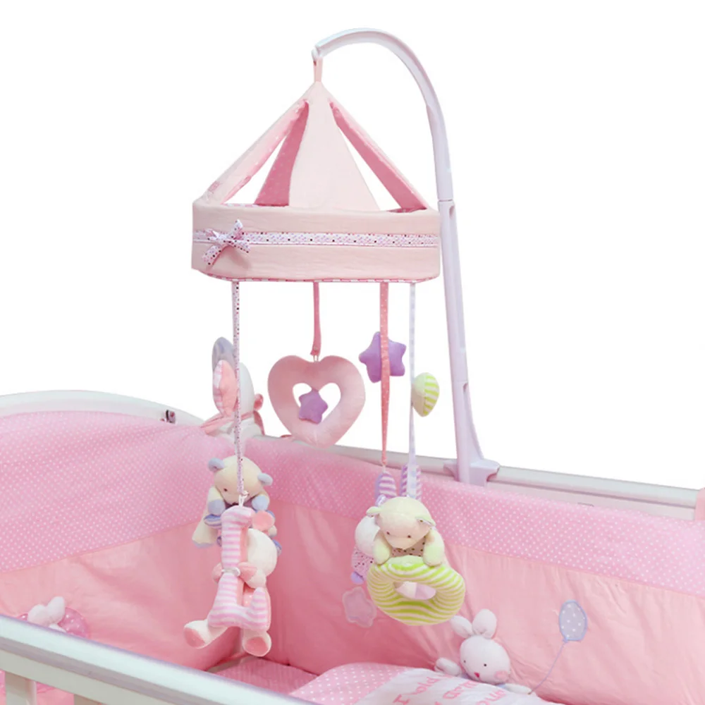 Baby Crib Stroller Toy Baby Music Turn Smart Rotating Toys Plush Doll