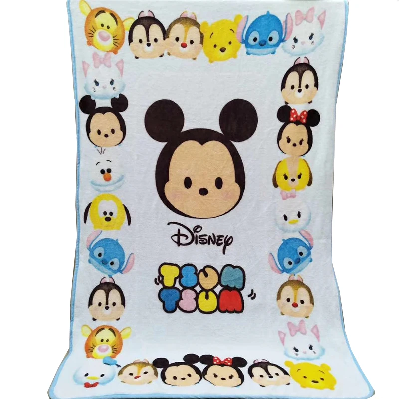 Disney мультфильм Плюшевый Tsum Одеяло 100x140 см коралловый флис детские домашние декорации мягкое теплое одеяло в одной сумке детский подарок на день рождения