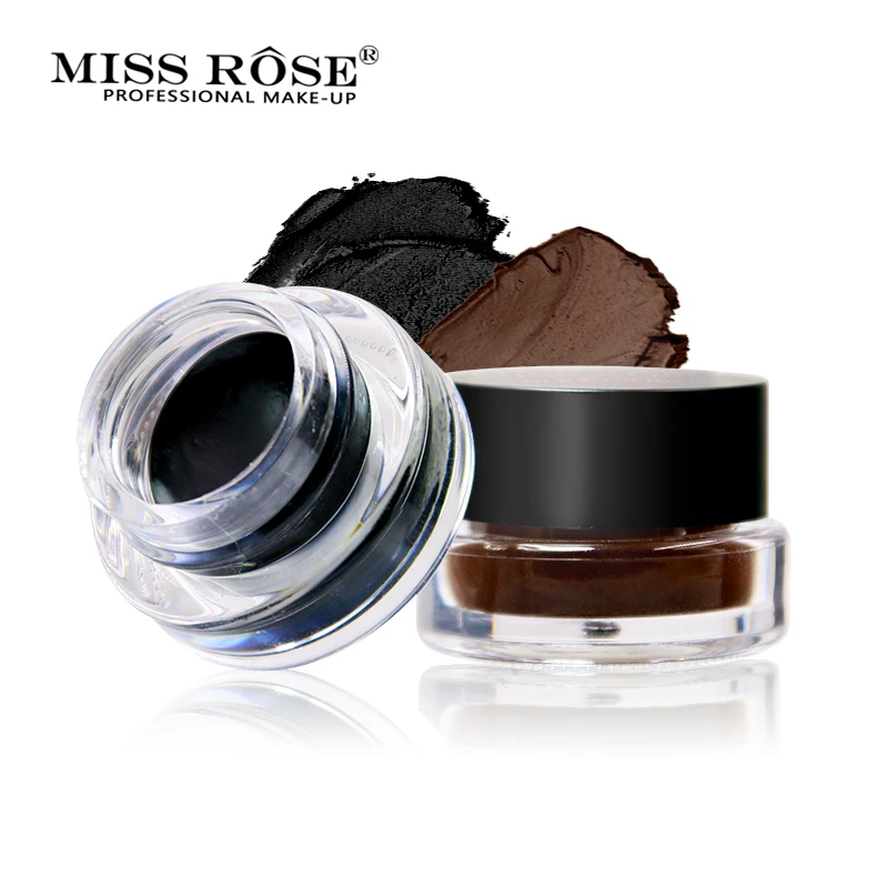 Miss Rose черная и коричневая Профессиональная подводка Подводка для глаз 24 продолжительное время водонепроницаемый макияж