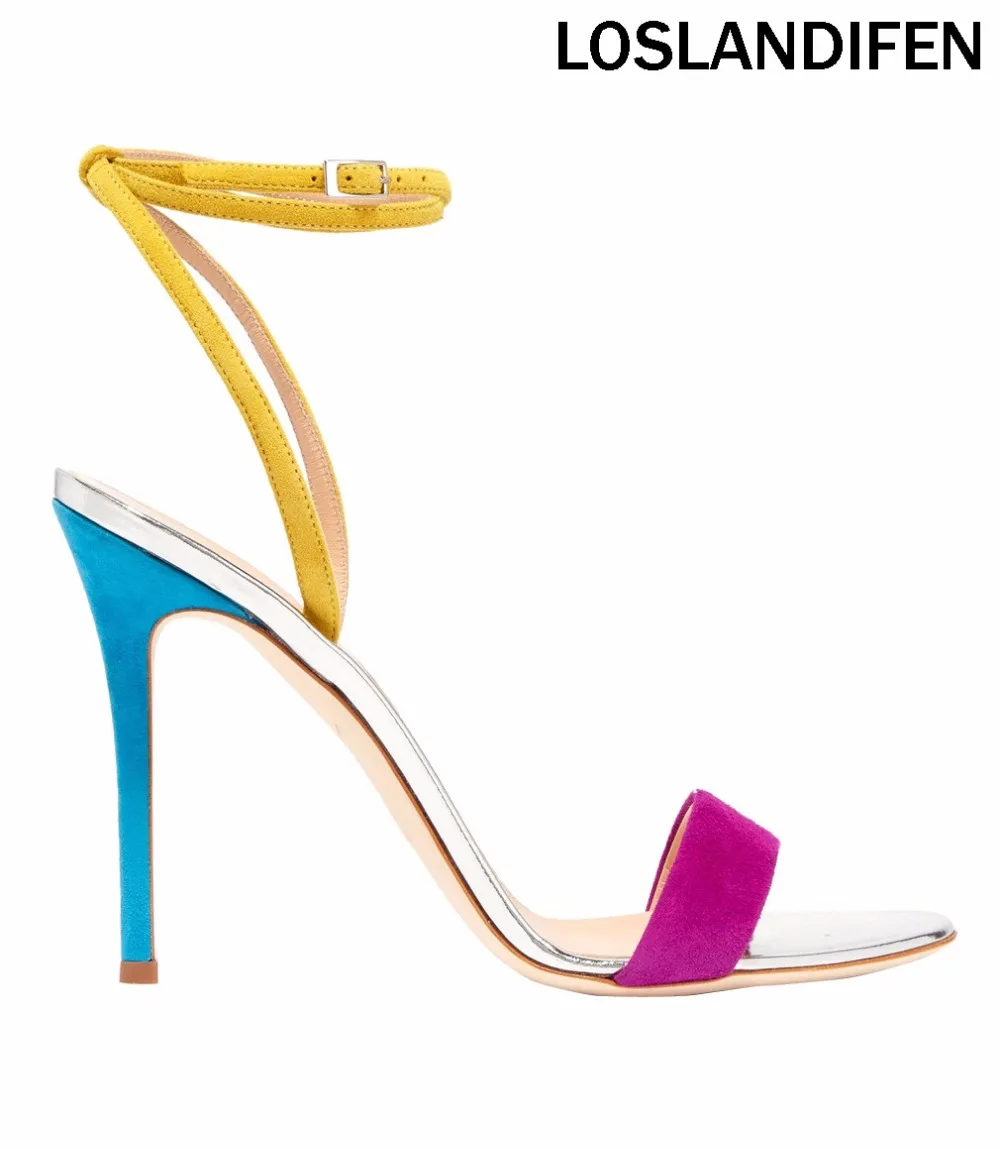 

Womens Handmade D'orsay Ankle Strap High Heel Summer Sandals Shoes CKE153