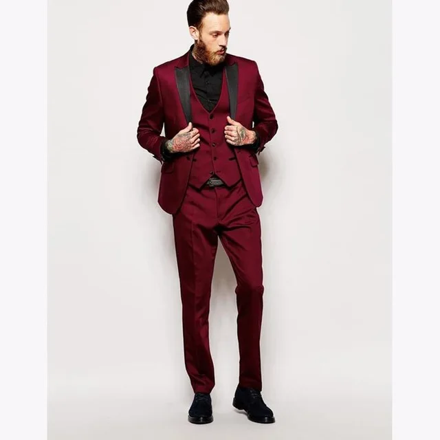 dark red blazer mens