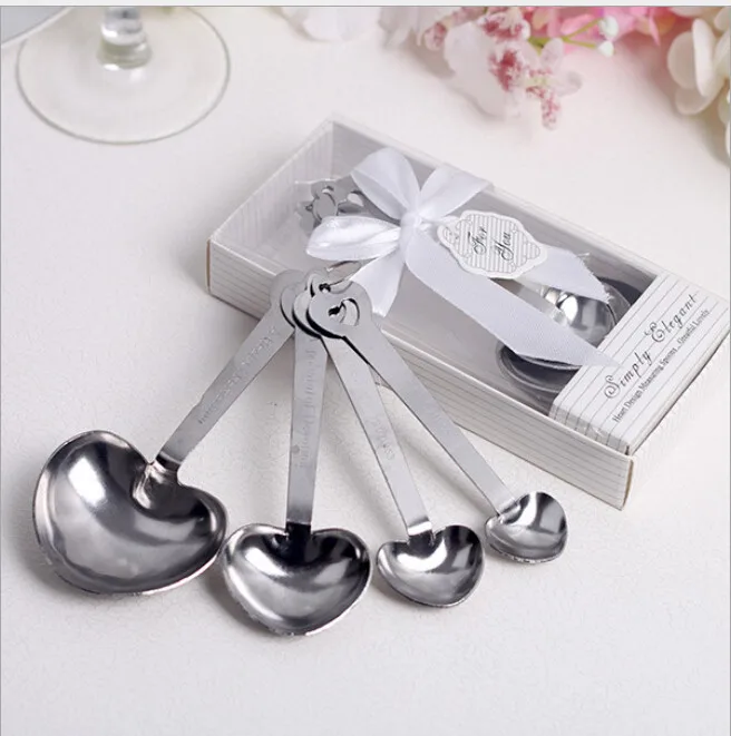"Love Beyond Measure" Heart Shaped Measuring Spoons Wedding Favorsin