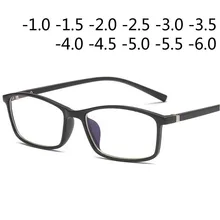 Мужские и женские очки для близорукости, оптические очки по рецепту, черная синяя оправа-1,0-1,5-2,0-2,5-3,0-3,5-4,0-4,5-5,0-5,5-6,0