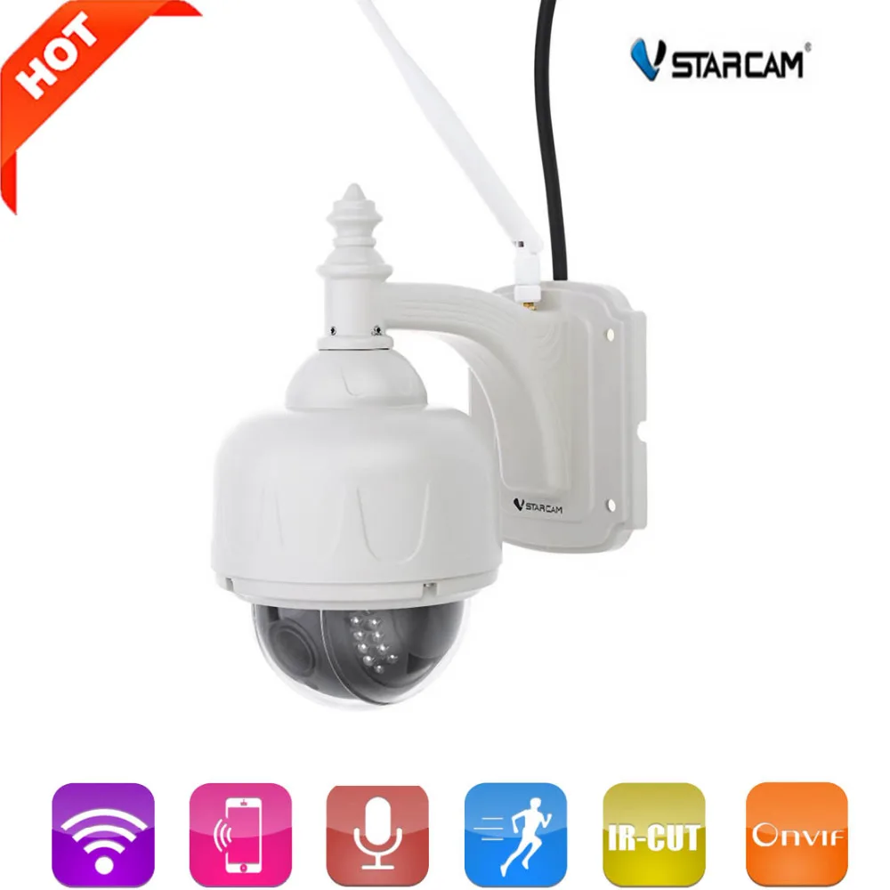  Vstarcam C7833WIP X4 Outdoor 720P HD Wireless Wifi 1MP Pan/Tilt Zoom Waterproof Security IP Camera P2P H.264 Surveillance IP Cam 