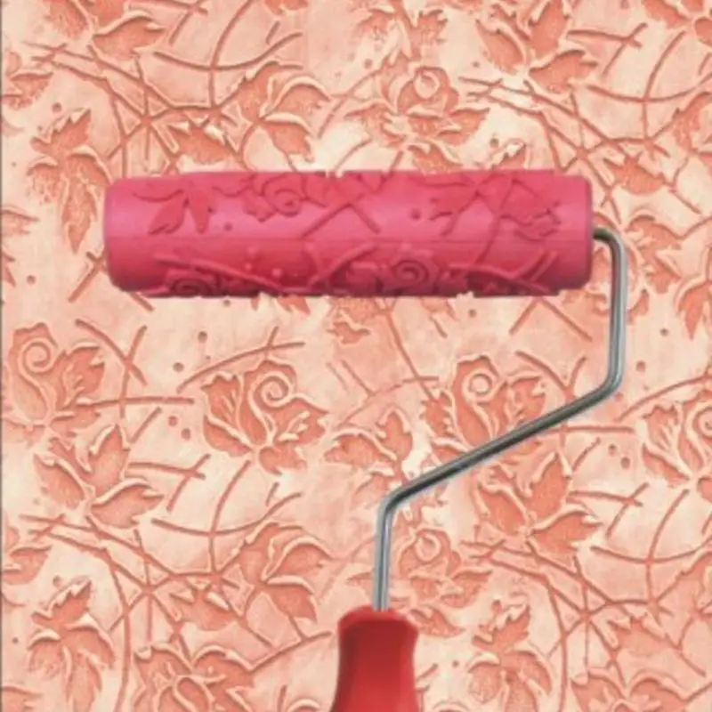 7inch Flowers Pattern Paint Roller Wall Decoration Painting Roller Easy