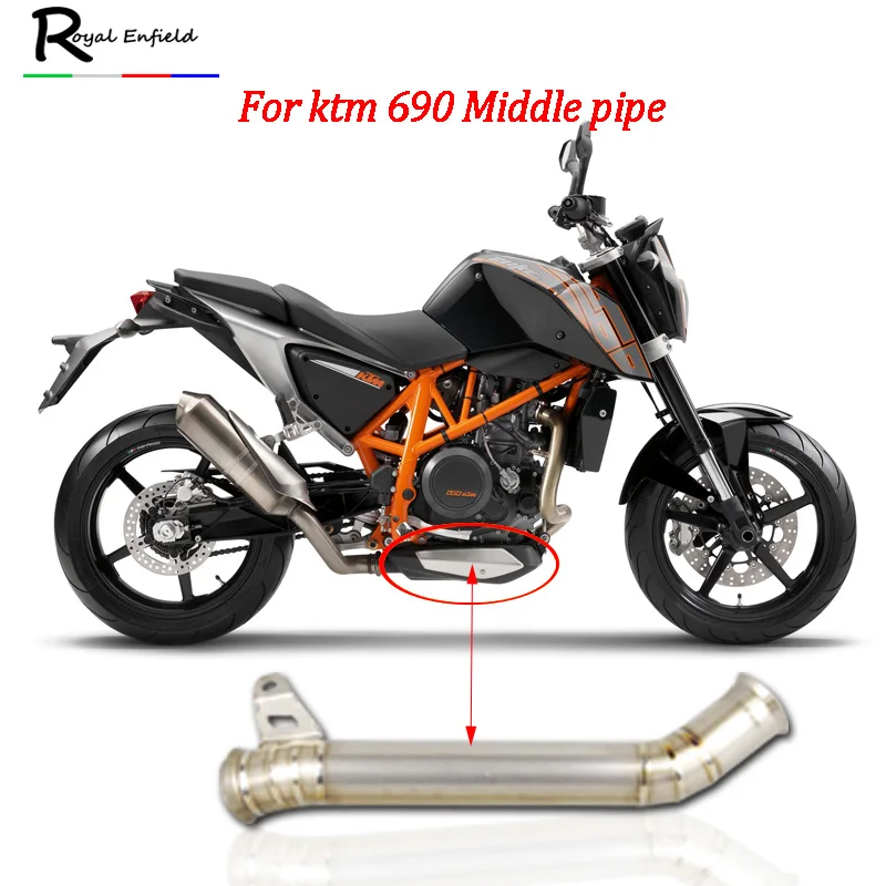 

Case For KTM 690 Titanium Alloy Header Motorcycle Exhaust Middle Pipe Straight row