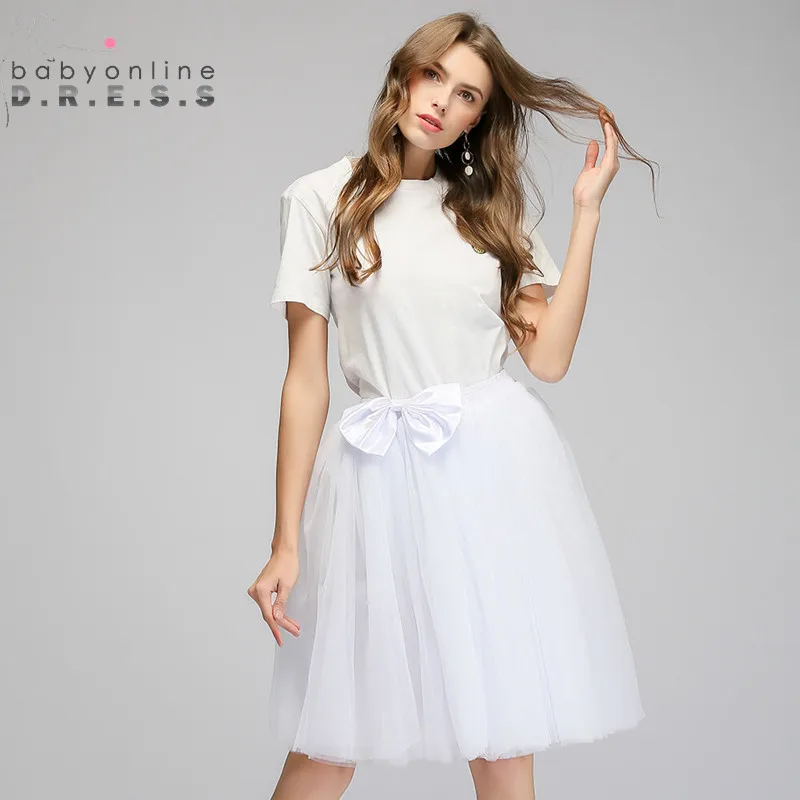 Babyonlinedress 10 цветов юбка 6 слоев галстук-бабочка Нижняя из кринолина свадебные