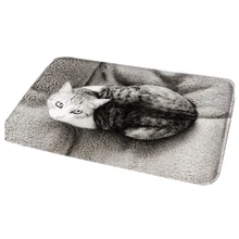 Горячая GCZW-современный ковер для гостиной, нескользящий коврик для ванной комнаты, кухонные коврики для ванной, напольный коврик для кошек, серый, черный