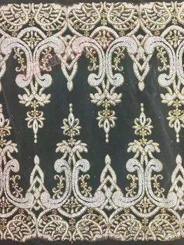 

High Quality Glitter Mesh Fabric For Evening Dress Sequins Fabric For Dress JIANXI.C-51107 African French Lace Fabric