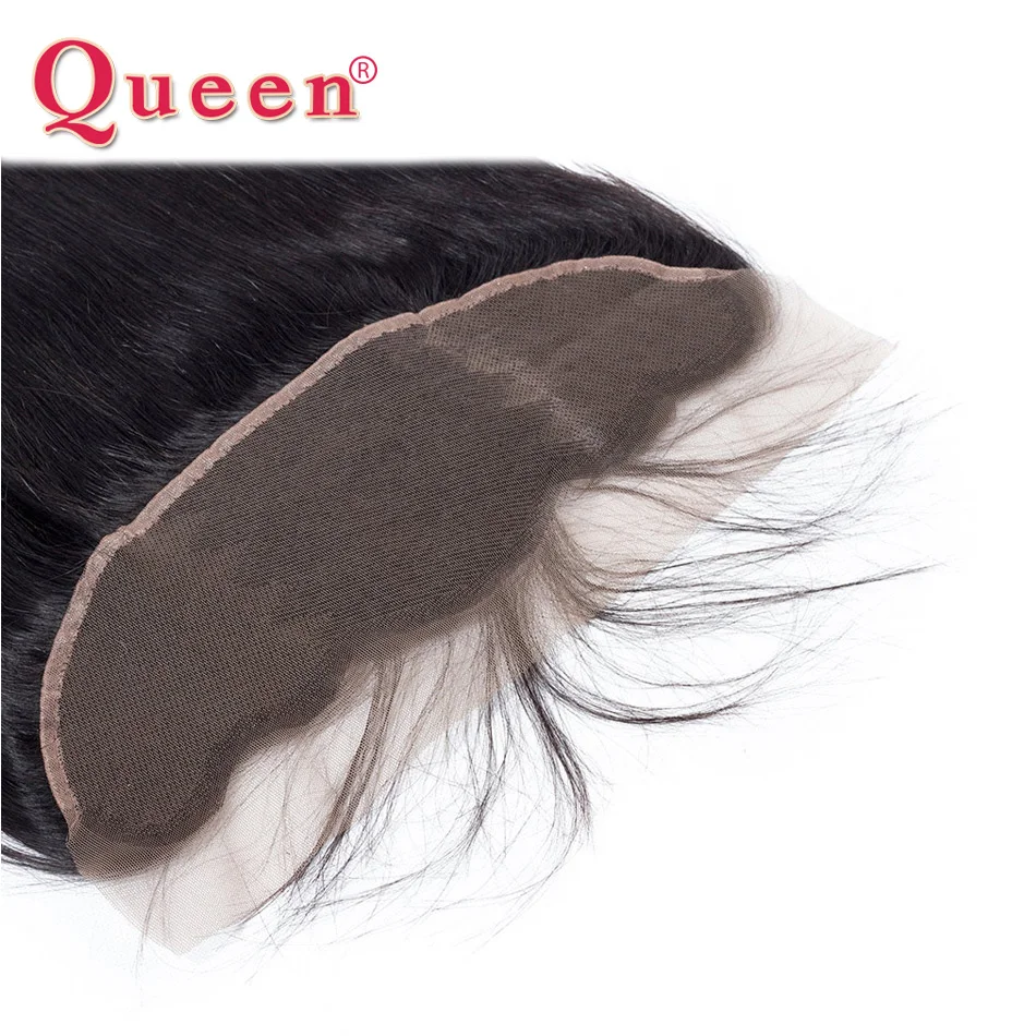 Queen hair товары бразильские прямые пучки волос плетение 13x4 кружева Фронтальная застежка с волосы младенца 100% Remy натуральные волосы застежка