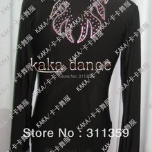 Мужчина костюм блеск конкурс камни человека латинской shirt-KAKA-M060-Custom заказ размер