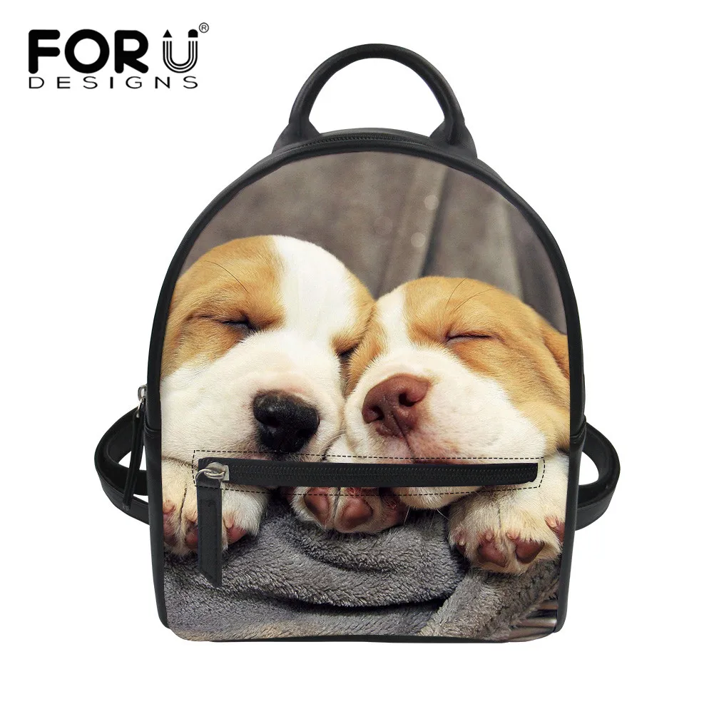 FORUDESIGNS Women 2019 Cute Backpack Dog Printing For Teenagers