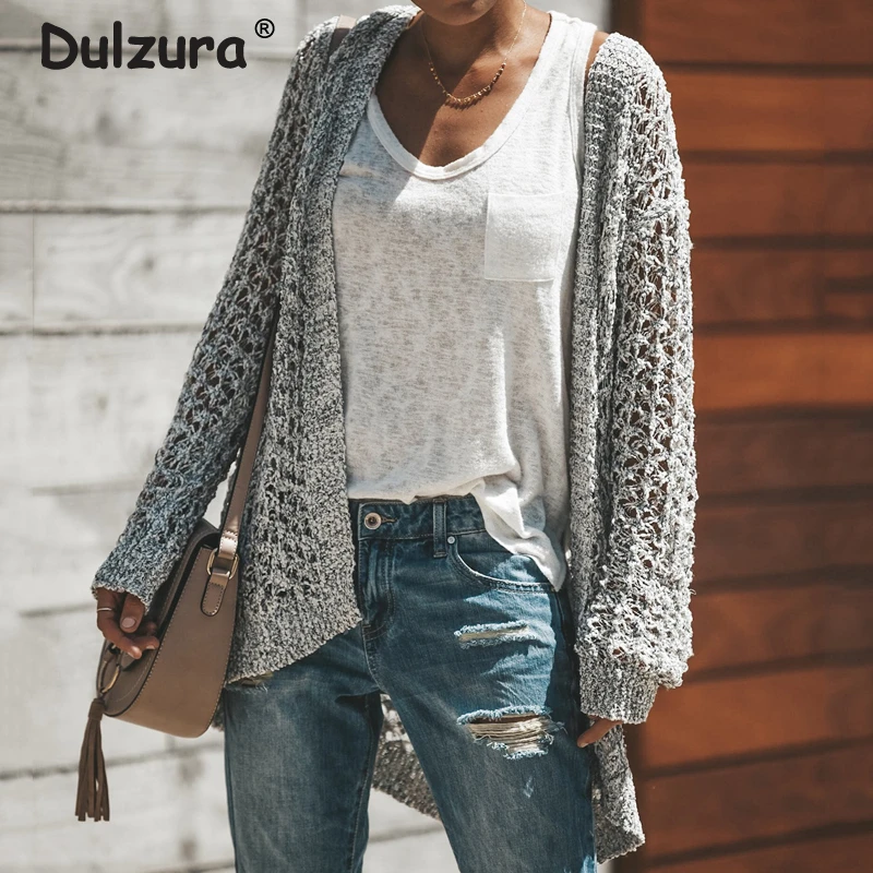 Cárdigan largo calado mujer 2018, jerséis de verano con mangas de murciélago, Chaqueta de punto, abrigo, cárdigan informal de gran tamaño para mujer|Caquetas de punto| - AliExpress