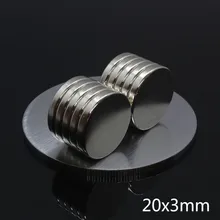 

10Pcs 20 x 3mm Mini N35 NdFeB Super Strong Rare Earth Fridge Permanet Magnet Small Round Neodymium Magnet 20*3 Magnetic Material
