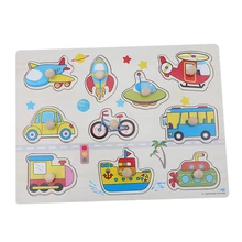 1 набор деревянная игрушка ручные Пазлы люди животные распознавание головоломка для детей Монтессори Образовательные Прямая CX974622