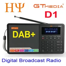 GTMEDIA D1 цифровое радио FM стерео/RDS многополосное радио с 1," ЖК-дисплеем будильник 18650 литиевый перезаряжаемый аккумулятор