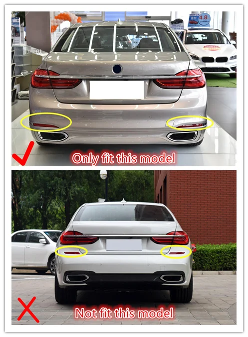 Для BMW 7 серий G11 / G12 2016 2017 внешний задний бампер из нержавеющей стали защитная