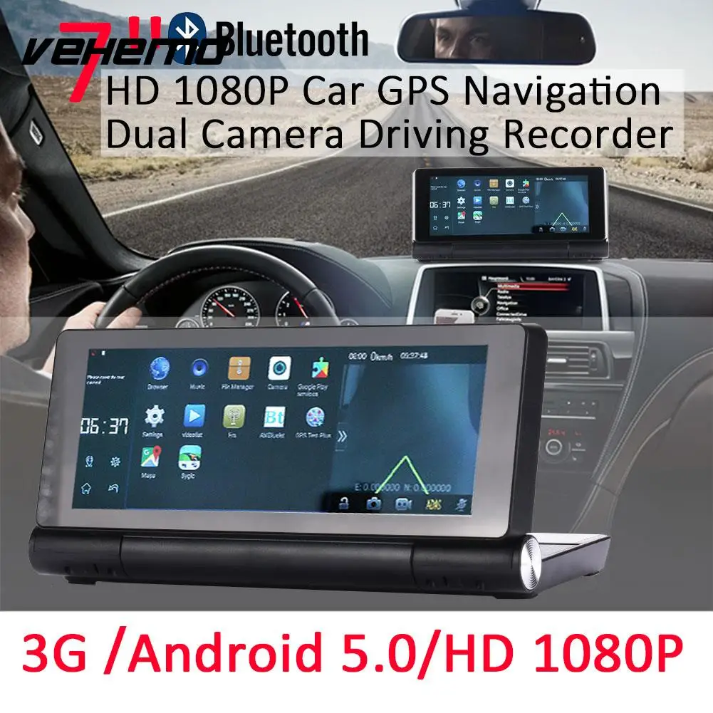 

Global Map 3G GPS Navigator FM Radio WIFI Touch Screen Cyclic Recording Car DVR G-Sensor