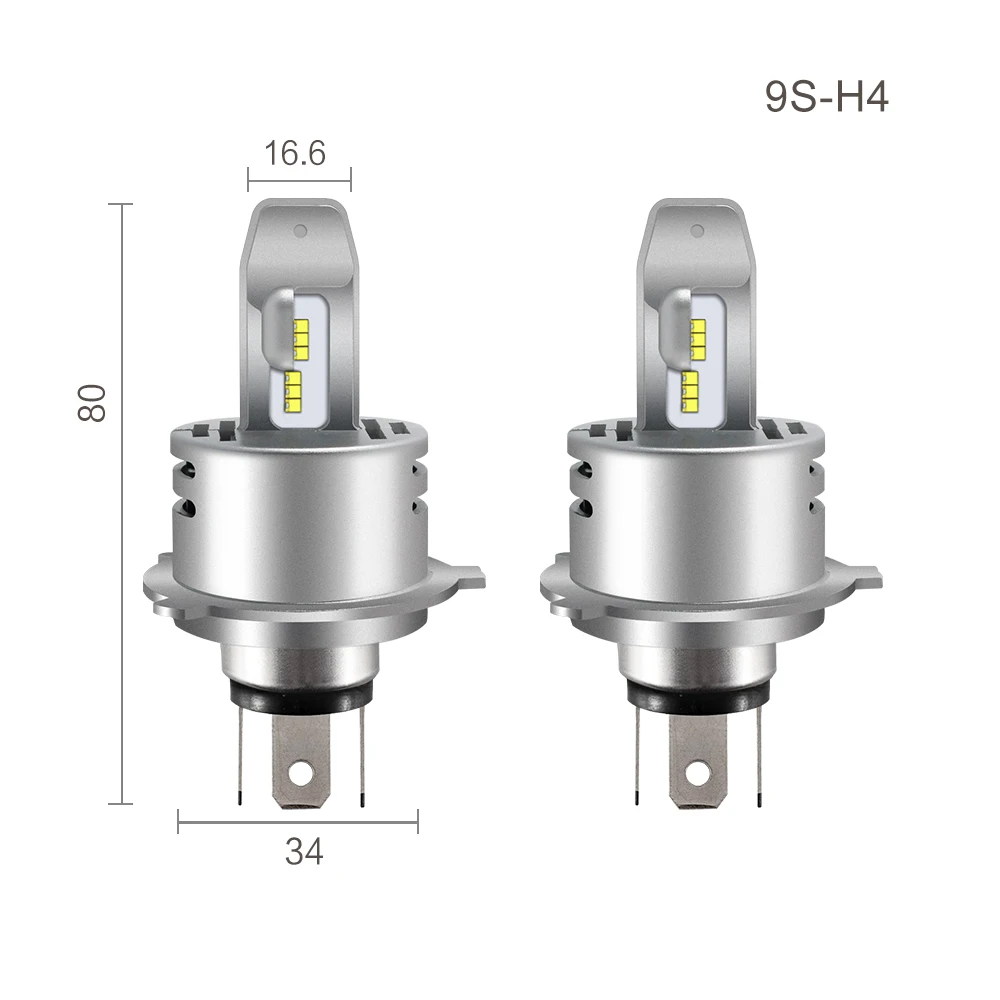 EURS 2 шт. 9S H4 40 Вт 6000LM H4 светодиодный H7 H1 H11 H3 9005 9006 9012 высокого Мощность автомобиль грузовик светодиодный светильник белый автомобильных фар дальнего/ближнего света