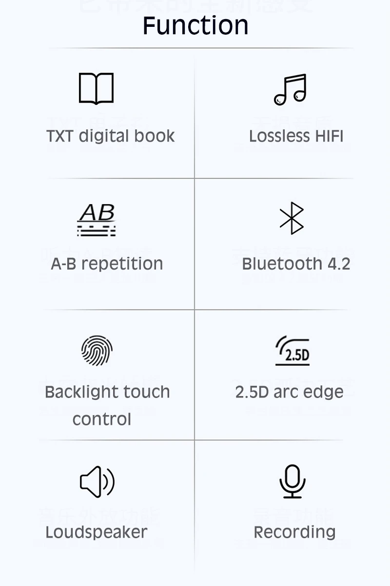 Mechen S3 2,4 дюймов Экран MP3 плеер bluetooth Hi-Fi музыкальный плеер 800 мА/ч, без потерь, Hi-Fi, FM радио Запись будильник видео TF