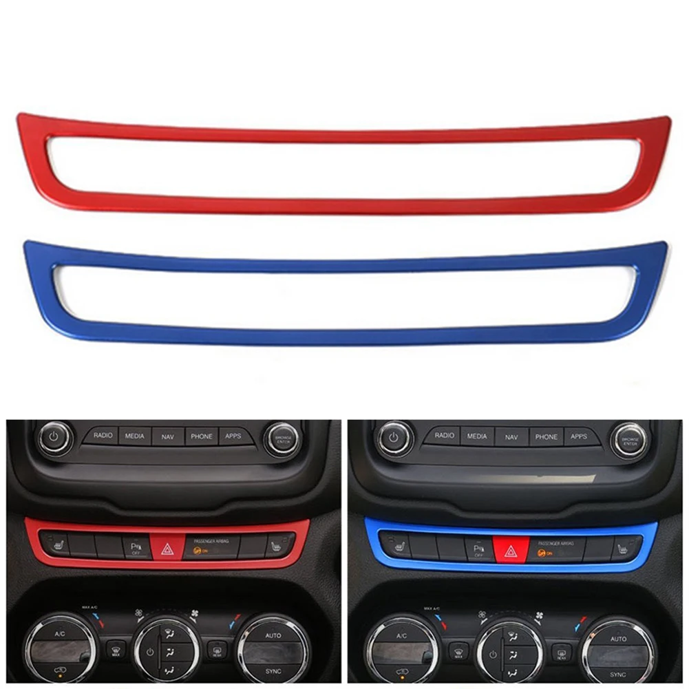 

Emergency Switch Warning Button Trim Trunk Light Decoration Frame for Jeep Renegade 2015-2017 Car Accessories Stickers