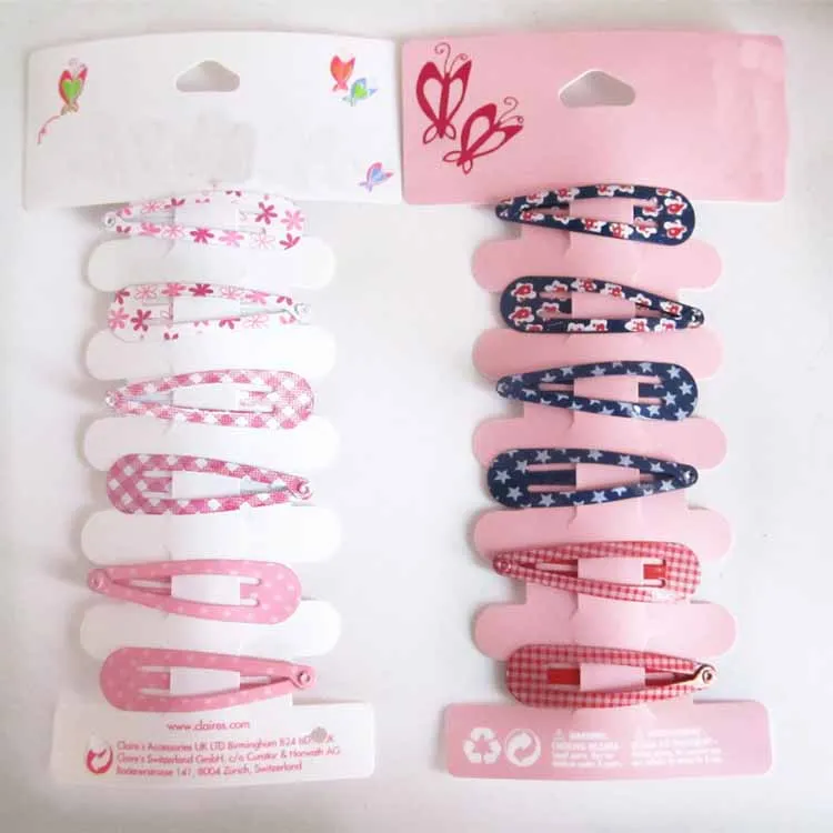 

6pcs/lot girls headwear children Multicolor printing hairpins kids bobby pin metal hair snap clip Barrettes hair accessories