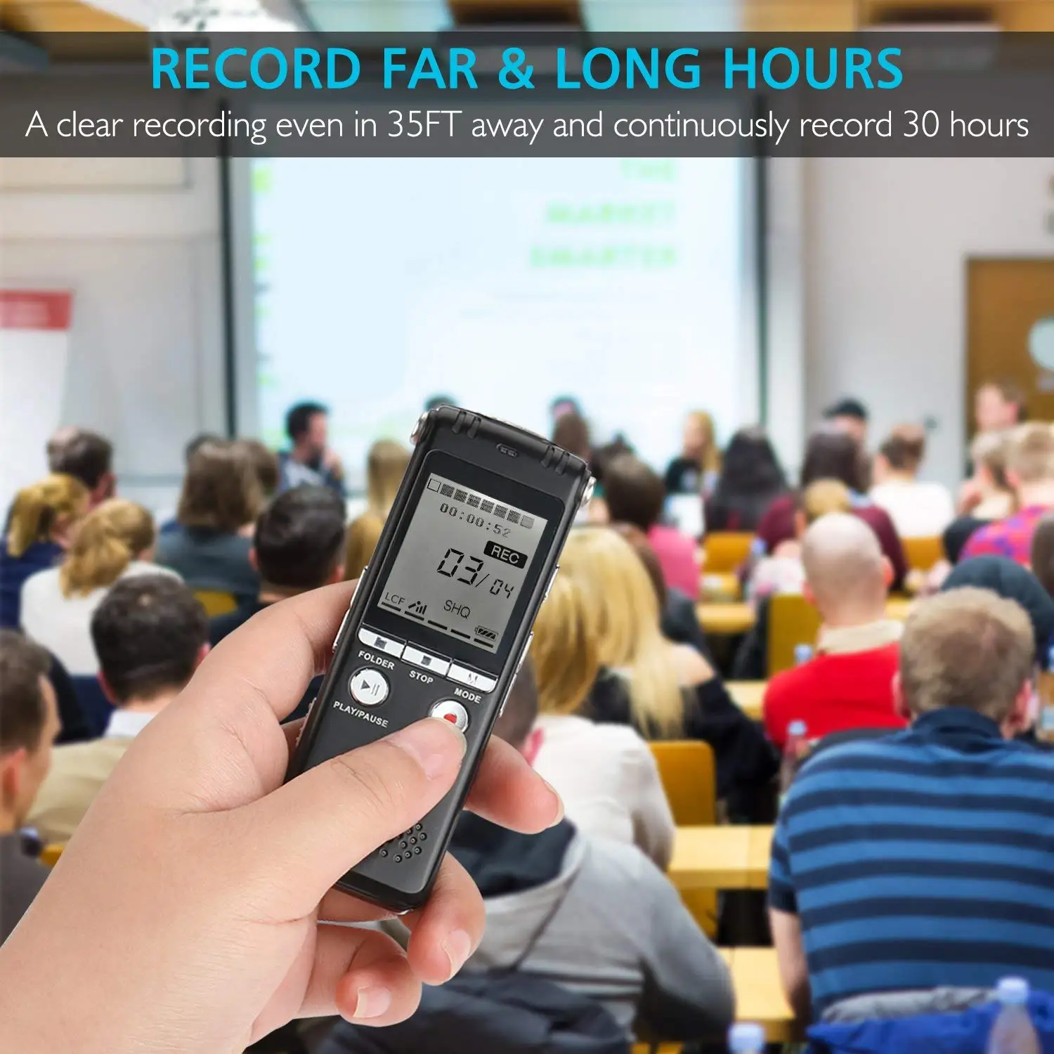 Digital Voice Recorder 16GB Audio Sound Dictaphone