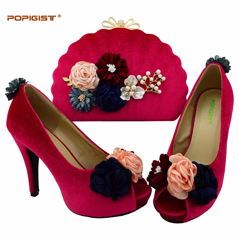 Matching Semicircular Bag With Women High Pumps Shoe Italian Design