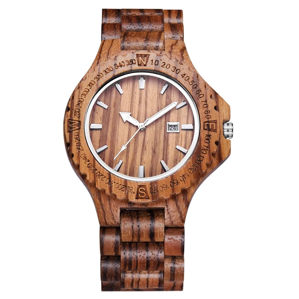 

2018 TJW Wooden Watch All-wood Men's Watch Zebra Wood Maple Red Sandalwood Handmade Wooden Watch