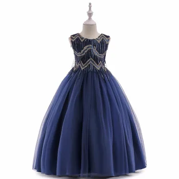 Cheap Lace And Tulle Flower Girl Kids Formal Wear Dresses For Ball Gown Princess Girls Pageant Gowns Communion Dress baby princess dress white flower girls dresses big ball gown short sleeve lace summer girl s dress kids tulle bow gowns e315