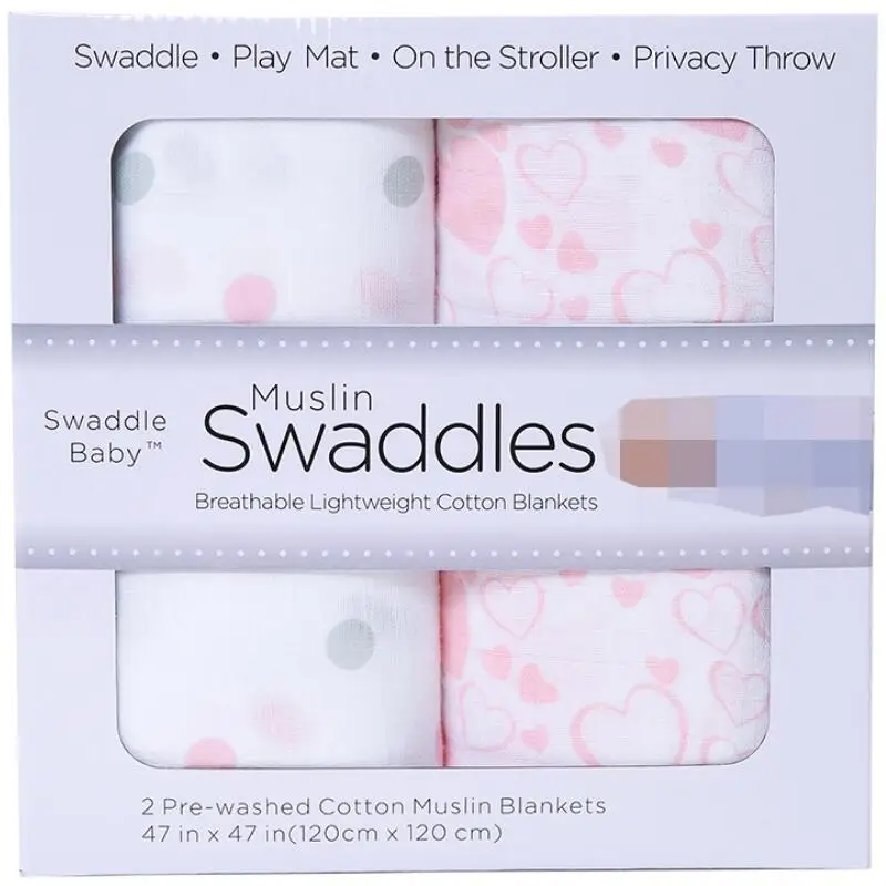 Harga 2 Buah Banyak Bayi Yang Baru Lahir Muslin Swaddles Selimut Bayi Lembut Handuk Syal Kantong Tidur Bayi Selimut Stroller Cover Bermain Mat
