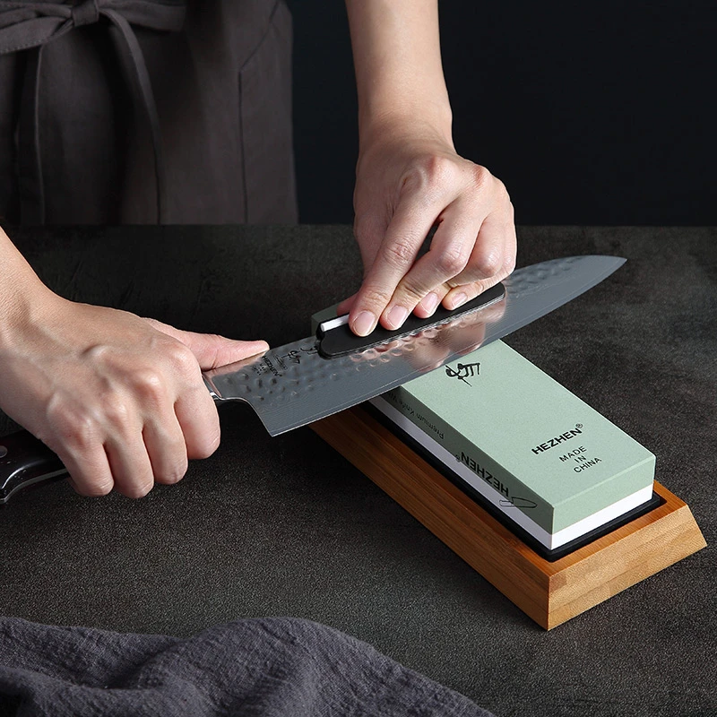 Hezhen Kitchen Knife Sharpener Grinding Stone Diamond Sharpening Surface Whetstone Knife Kitchen Grinding Tool With Angle Guide Sharpeners Aliexpress
