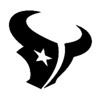 

13.3cm*12.2cm Texans Logo Fashion Vinyl Car Styling Stickers Decals Black/Silver S3-5363