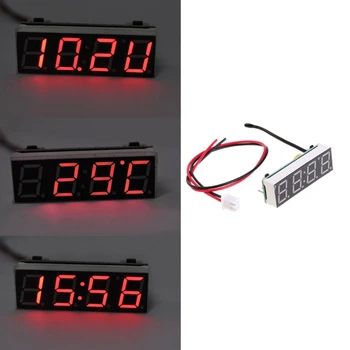 

Digital Car LED Electronic Clock Time Temperature Voltage 3 in 1 Meter 12V 5-20V Jy22 19 dropship
