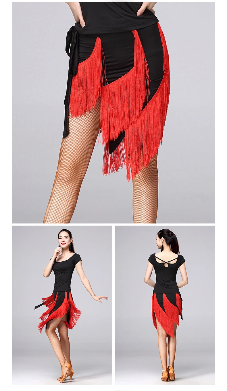 Женская юбка с кисточками для танцев женская летняя квадратная Одежда для танцев Женская юбка с бахромой B-4329