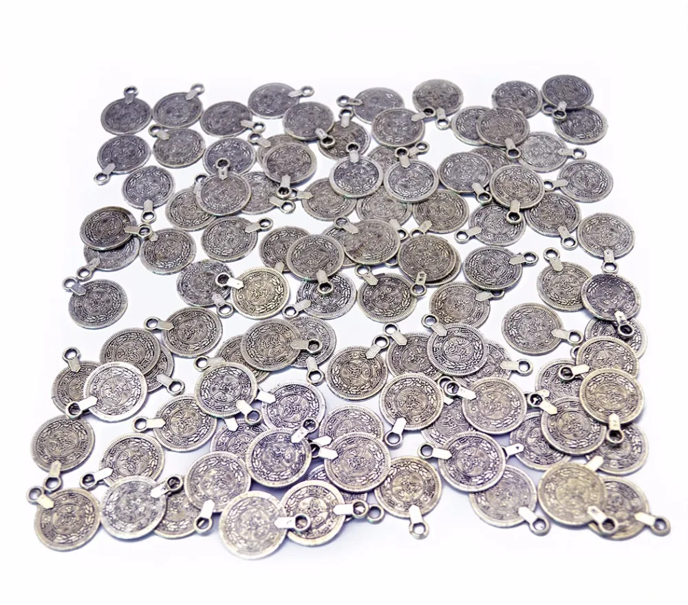 집시 보헤미안 실버 컬러 골드 코인 참 펜던트 DIY cigana 목걸이 귀걸이 쥬얼리 찾기 동전 부족 액세서리 만들기 -  AliExpress