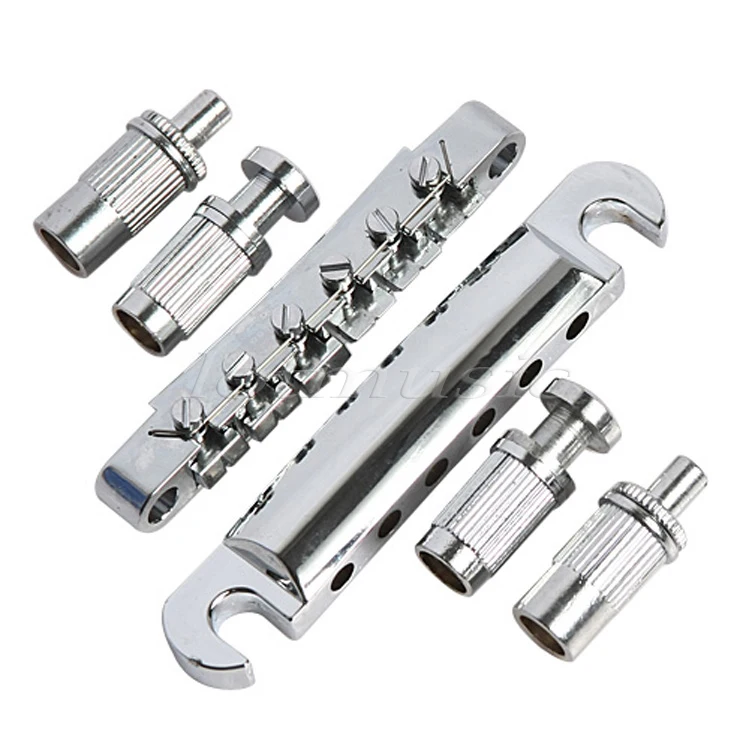 New Chrome ABR 1 Bridge and Tailpiece for Electric Guitar Replacement