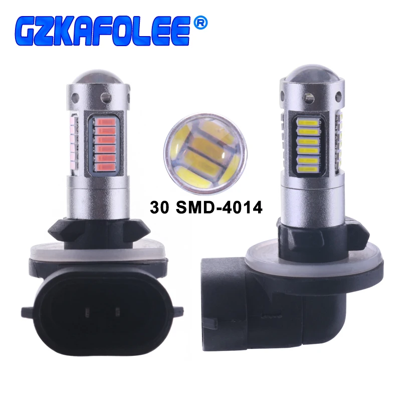 

Gzkafolee 880 led 881 h27 Car Lights bulb Fog light White yellow 30 SMD 4014 500LM for BMW